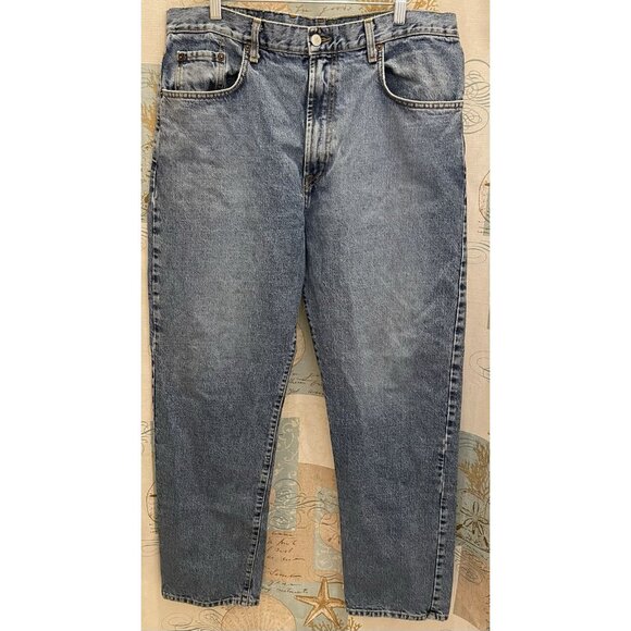 Lucky Brand Dungarees Jeans Mens 38 Blue Made in USA 100% Cotton Classic Fit - Picture 3 of 14